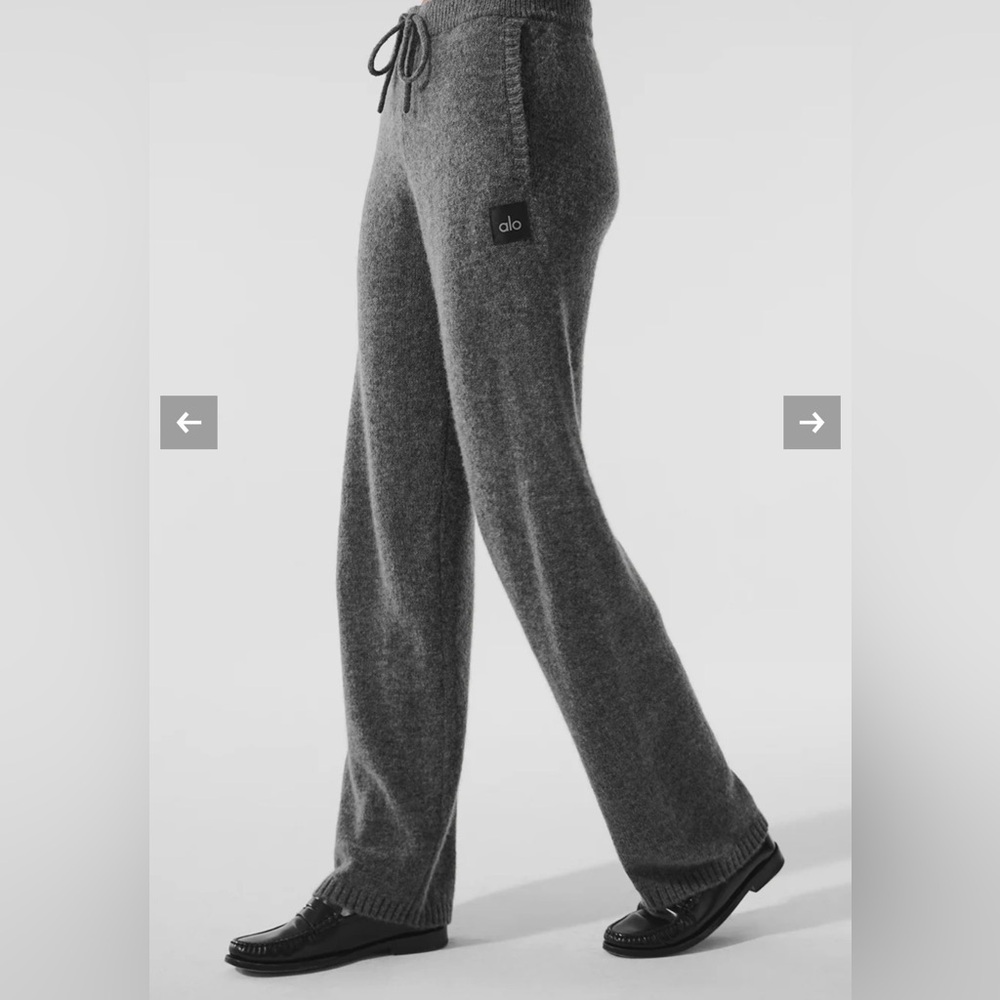 Alo Yoga Wool Cashmere New Class Sweatpant Small Limited: Platinum Grey Nwt